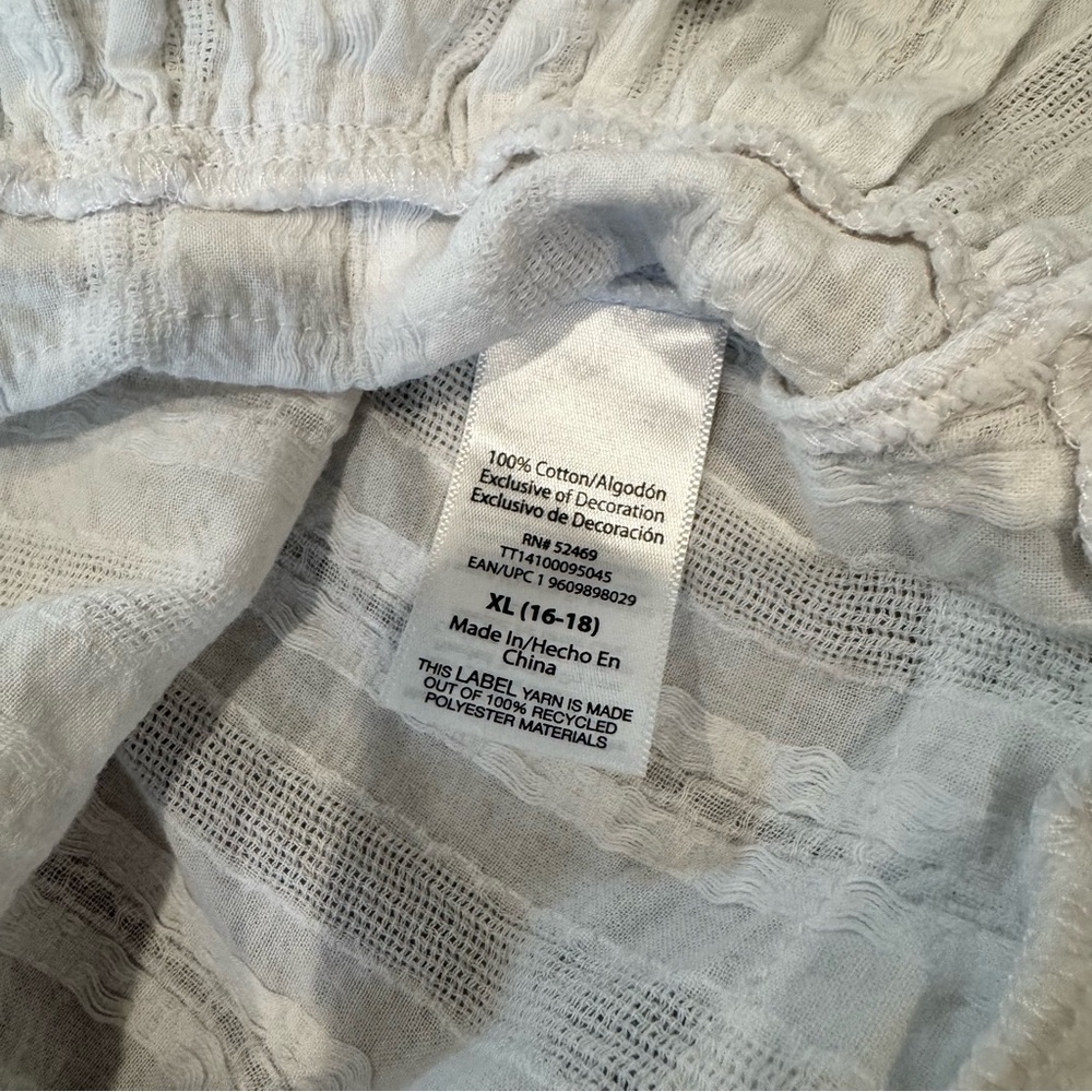 Time and Tru white cotton ruffled skirt flirty tiered size XL cottagecore K37 - Picture 6 of 8
